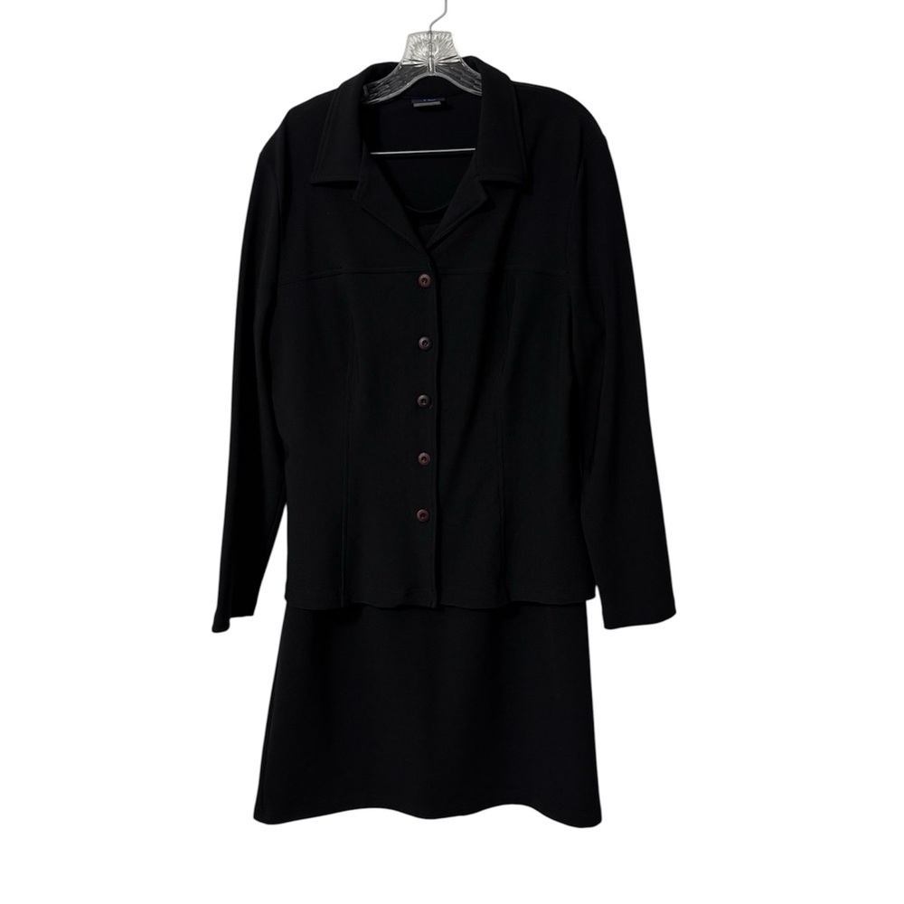 Vintage Studio Black Blazer and Skirt Set Woman’s Size XL
